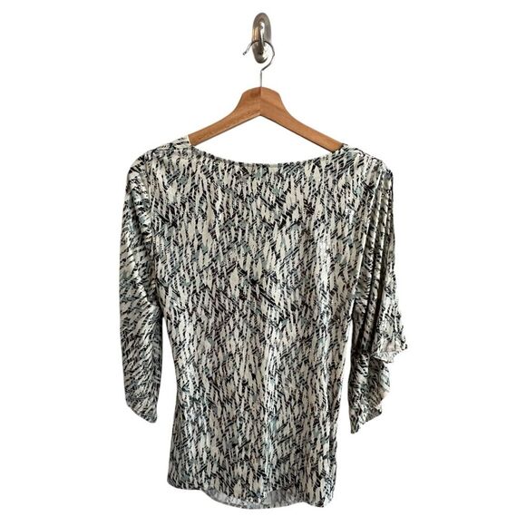 Vintage Y2K Fairy Sparkle Top Sz M Surplice Abstract Flowy Lightweight 90s Boho - Picture 3 of 9